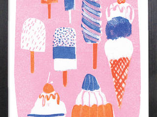 ICE CREAMS by Louise Lockhart, Slap Slap Minimalistische Wände & Böden