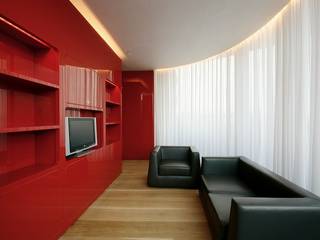 HOTEL PUERTA AMERICA, Madrid, Habitación Marc Newson, RAFAEL VARGAS FOTOGRAFIA SL RAFAEL VARGAS FOTOGRAFIA SL ห้องนั่งเล่น