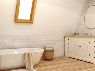 łazienka rustykalna / vintage, Artenova Design Artenova Design Rustik Banyo