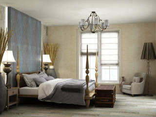 спальная комната в частном доме, Eclectic DesignStudio Eclectic DesignStudio Eclectic style bedroom