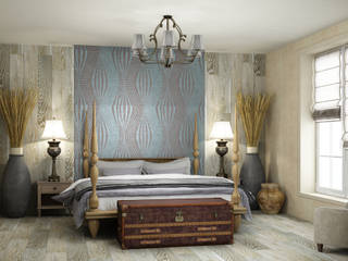 спальная комната в частном доме, Eclectic DesignStudio Eclectic DesignStudio Eclectic style bedroom