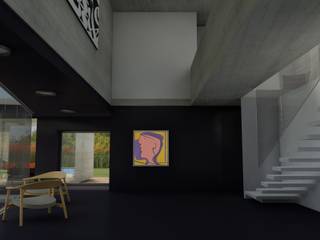 CASA TTTBN, Najmias Oficina de Arquitectura [NOA] Najmias Oficina de Arquitectura [NOA] Pasillos, vestíbulos y escaleras minimalistas