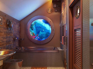 Ванная батискаф, Architoria 3D Architoria 3D Industrial style bathroom