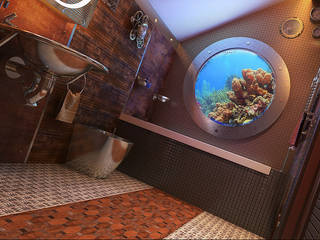 Ванная батискаф, Architoria 3D Architoria 3D Industrial style bathroom