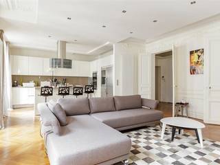 Rénovation complète d’un appartement à Paris - Photos: Sébastian Erras, QUID Architecture QUID Architecture Salas de jantar modernas
