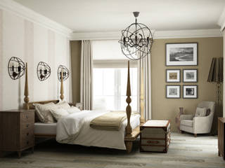 спальня в частном доме, Eclectic DesignStudio Eclectic DesignStudio Kamar Tidur Gaya Country