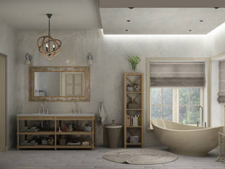 ванная комната в частном доме, Eclectic DesignStudio Eclectic DesignStudio Ausgefallene Badezimmer