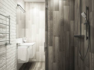 душевая&прихожая, Eclectic DesignStudio Eclectic DesignStudio Minimalist style bathroom