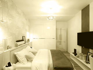спальня, Eclectic DesignStudio Eclectic DesignStudio Minimalistyczna sypialnia