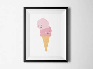 Affiche "sweet ice cream", Jolideiz Jolideiz ミニマルスタイルの 子供部屋