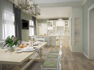 Кухня/столовая в частном доме, Eclectic DesignStudio Eclectic DesignStudio Ruang Makan Klasik