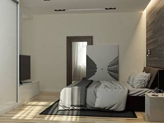 Минимализм для холостяка, Kristina Petraitis Design House Kristina Petraitis Design House Chambre minimaliste