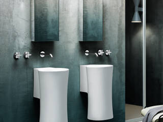 ESPACIOS MINI, SOLO LAVABOS Y GRIFOS SOLO LAVABOS Y GRIFOS Modern bathroom Porcelain