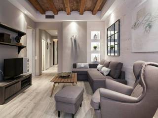 APARTAMENTO EIXAMPLE DE BARCELONA, Time2dsign Time2dsign Гостиная в стиле модерн