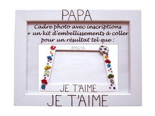 Proposition de cadres photos "PAPA JE T'AIME" à achever de décorer par les enfants , Un Brin Déco Un Brin Déco Maisons classiques