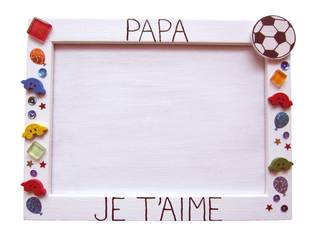 Proposition de cadres photos "PAPA JE T'AIME" à achever de décorer par les enfants , Un Brin Déco Un Brin Déco Дома в классическом стиле