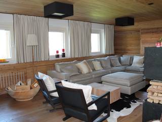 Alpine chalet with view to the Dachstein, room architecture room architecture Living room