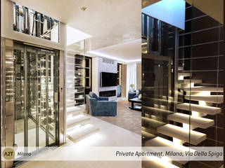 Private Apartment Milano, A2T A2T モダンスタイルの 玄関&廊下&階段