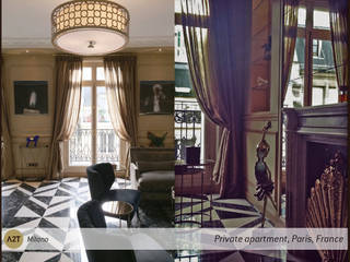 Private Apartment Paris, A2T A2T クラシックデザインの リビング