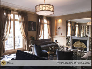 Private Apartment Paris, A2T A2T クラシックデザインの リビング