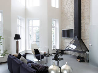 Загородный дом в стиле минимализм, Дизайн-студия Евгении Ансимовой "AeHome" Дизайн-студия Евгении Ансимовой 'AeHome' Minimalist living room