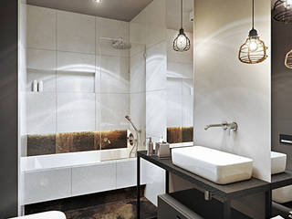 Wrocław / Wojszyce, mieszkanie - 68m2, razoo-architekci razoo-architekci Bagno moderno