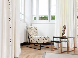 rideaux peints à la main , Van Brabandt Design textile Van Brabandt Design textile Eclectic style living room