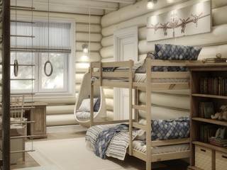 Дизайн интерьера дома в п.Зеленое, MJMarchdesign MJMarchdesign Rustic style nursery/kids room