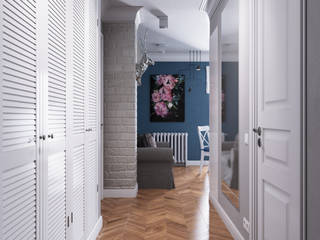 Alibegova, Anastasiya Ivanchuk Anastasiya Ivanchuk Scandinavian style corridor, hallway& stairs