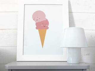 Affiche "sweet ice cream", Jolideiz Jolideiz ミニマルスタイルの 子供部屋