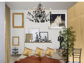 PROYECTO 0, LOWDECOR LOWDECOR Спальня в классическом стиле Текстиль Янтарный / Золотой Кровати и изголовья