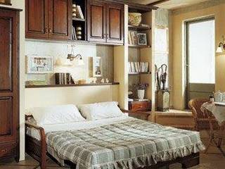 parete con divano letto, CORDEL s.r.l. CORDEL s.r.l. ห้องนั่งเล่น