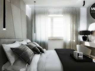 Elegancki, przestronny i nowoczesny dom pod Krakowem., MONOstudio MONOstudio Modern style bedroom