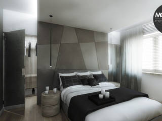 Elegancki, przestronny i nowoczesny dom pod Krakowem., MONOstudio MONOstudio Modern style bedroom