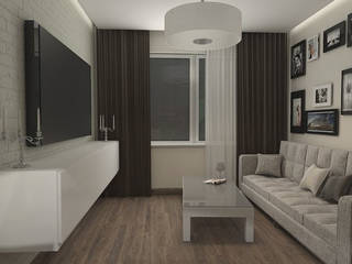 Уютный дом для замечательных людей, Pure Design Pure Design ミニマルデザインの リビング