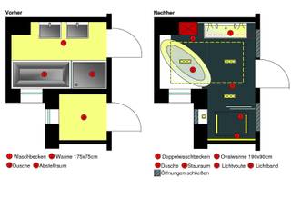 Nasszelle ade, Stammer Innenarchitektur Stammer Innenarchitektur ミニマルスタイルの お風呂・バスルーム