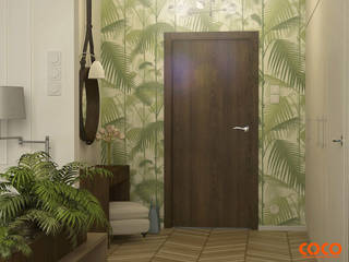 Apartament z liściem palmy, COCO Pracownia projektowania wnętrz COCO Pracownia projektowania wnętrz