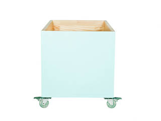 Wooden toy box “Light mint”, NOBOBOBO NOBOBOBO Minimalist nursery/kids room