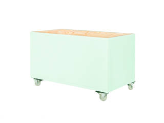 Wooden toy box “Light mint”, NOBOBOBO NOBOBOBO Детская комнатa в стиле минимализм