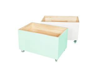 Wooden toy box “Light mint”, NOBOBOBO NOBOBOBO Minimalist nursery/kids room