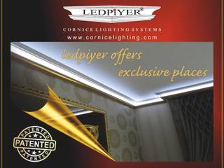 Ledpiyer;cove lighting-crown molding lighting systems, Kartonpiyer san. Kartonpiyer san. Ogród wewnętrzny