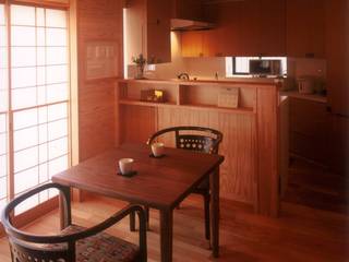 江戸Styleの家（実験住宅としての自邸）, 有限会社 光設計 有限会社 光設計 Salas de jantar rústicas