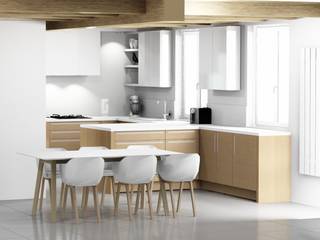 Rénovation complète d'une cuisine dans une maison ancienne, SLOWOOD / MOUVANCE DESIGN SLOWOOD / MOUVANCE DESIGN Kitchen