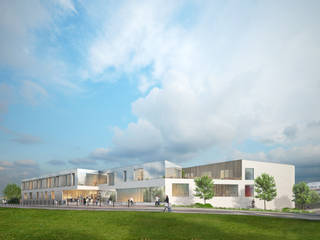 Dunoyer de Segonzac Elementary School Sebastien Rigaill 3D Visualiser Sekolah Modern