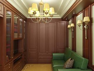 Дизайн интерьера кабинета в классическом стиле, Архитектурное Бюро "Капитель" Архитектурное Бюро 'Капитель' Ruang Studi/Kantor Klasik