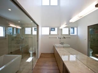 판교 호연당(好緣堂)주택, (주)건축사사무소 아뜰리에십칠 (주)건축사사무소 아뜰리에십칠 Modern bathroom