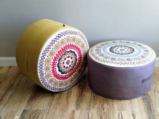 POUFS BOHEME CHIC, Ô CHIC DECO Ô CHIC DECO Dormitorios de estilo mediterráneo