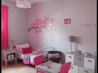 Chambre d'enfant fushia et grise, Scènes d'Intérieur Scènes d'Intérieur Classic style nursery/kids room