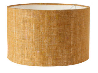 LACOCK DRUM LAMPSHADE, CLUB YELLOW LINEN , Fermoie LLP Fermoie LLP 客廳