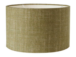 LACOCK DRUM LAMPSHADE, GOOSE GREEN LINEN , Fermoie LLP Fermoie LLP 臥室